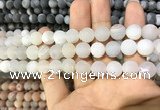 CAA1415 15.5 inches 10mm round matte druzy agate beads