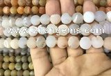 CAA1416 15.5 inches 10mm round matte druzy agate beads