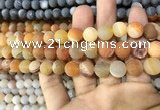 CAA1419 15.5 inches 10mm round matte druzy agate beads