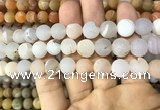 CAA1431 15.5 inches 12mm round matte druzy agate beads