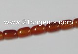 CAA144 15.5 inches 6*9mm drum red agate gemstone beads