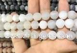 CAA1445 15.5 inches 14mm round matte druzy agate beads