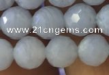 CAA1460 15.5 inches 6mm faceted round blue lace agate beads