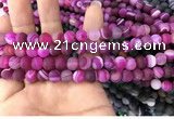 CAA1500 15.5 inches 6mm round matte banded agate beads wholesale