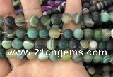 CAA1523 15.5 inches 12mm round matte banded agate beads wholesale