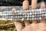 CAA1530 15.5 inches 4mm round banded agate beads wholesale