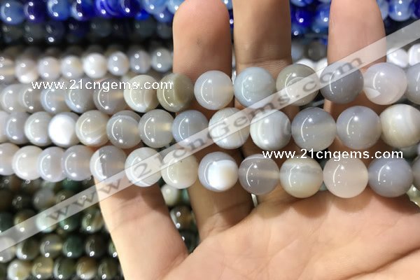 CAA1533 15.5 inches 10mm round banded agate beads wholesale