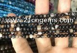 CAA1536 15.5 inches 4mm round banded agate beads wholesale