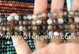 CAA1537 15.5 inches 6mm round banded agate beads wholesale