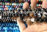 CAA1538 15.5 inches 8mm round banded agate beads wholesale