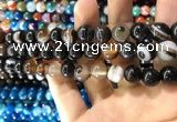 CAA1540 15.5 inches 12mm round banded agate beads wholesale