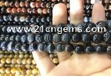 CAA1544 15.5 inches 8mm round banded agate beads wholesale