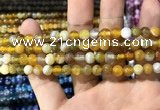 CAA1549 15.5 inches 6mm round banded agate beads wholesale