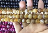 CAA1551 15.5 inches 10mm round banded agate beads wholesale