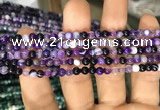 CAA1554 15.5 inches 4mm round banded agate beads wholesale