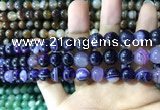 CAA1556 15.5 inches 8mm round banded agate beads wholesale