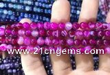 CAA1561 15.5 inches 6mm round banded agate beads wholesale