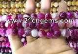 CAA1564 15.5 inches 12mm round banded agate beads wholesale