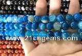 CAA1575 15.5 inches 10mm round banded agate beads wholesale