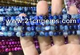 CAA1578 15.5 inches 4mm round banded agate beads wholesale