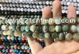 CAA1586 15.5 inches 8mm round banded agate beads wholesale