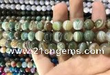 CAA1587 15.5 inches 10mm round banded agate beads wholesale