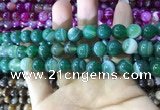 CAA1593 15.5 inches 10mm round banded agate beads wholesale