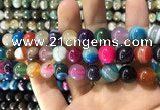 CAA1606 15.5 inches 12mm round banded agate beads wholesale