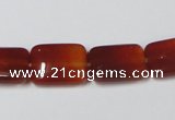 CAA161 15.5 inches 12*16mm rectangle red agate gemstone beads