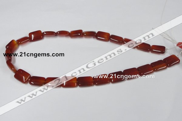 CAA161 15.5 inches 12*16mm rectangle red agate gemstone beads