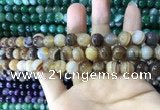 CAA1616 15.5 inches 8mm round banded agate beads wholesale