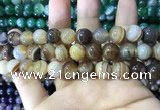 CAA1618 15.5 inches 12mm round banded agate beads wholesale