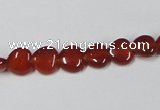 CAA162 15.5 inches 8*8mm heart red agate gemstone beads