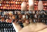 CAA1621 15.5 inches 6mm round banded agate beads wholesale