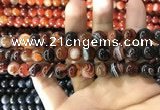 CAA1623 15.5 inches 10mm round banded agate beads wholesale