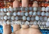 CAA1631 15.5 inches 8mm faceted round banded agate beads