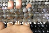 CAA1633 15.5 inches 12mm faceted round banded agate beads