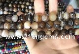 CAA1638 15.5 inches 12mm faceted round banded agate beads