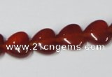 CAA164 15.5 inches 12*12mm heart red agate gemstone beads