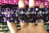 CAA1650 15.5 inches 6mm faceted round banded agate beads