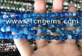 CAA1665 15.5 inches 6mm faceted round banded agate beads