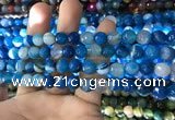 CAA1666 15.5 inches 8mm faceted round banded agate beads