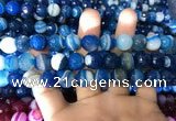 CAA1668 15.5 inches 12mm faceted round banded agate beads