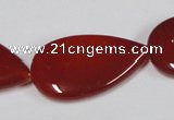 CAA167 15.5 inches 22*36mm flat teardrop red agate gemstone beads