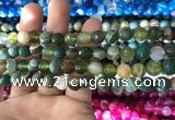 CAA1671 15.5 inches 8mm faceted round banded agate beads