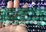 CAA1676 15.5 inches 8mm faceted round banded agate beads