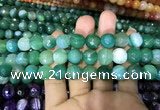 CAA1678 15.5 inches 12mm faceted round banded agate beads