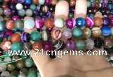 CAA1683 15.5 inches 12mm faceted round banded agate beads