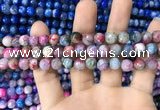 CAA1708 15 inches 8mm faceted round fire crackle agate beads