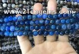 CAA1716 15 inches 8mm faceted round fire crackle agate beads